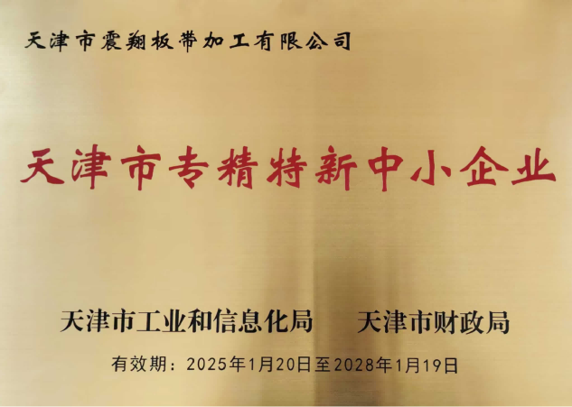震翔板带加工有限公司资质证书